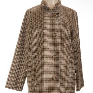 Old Navy Camel Houndstooth Pea Coat